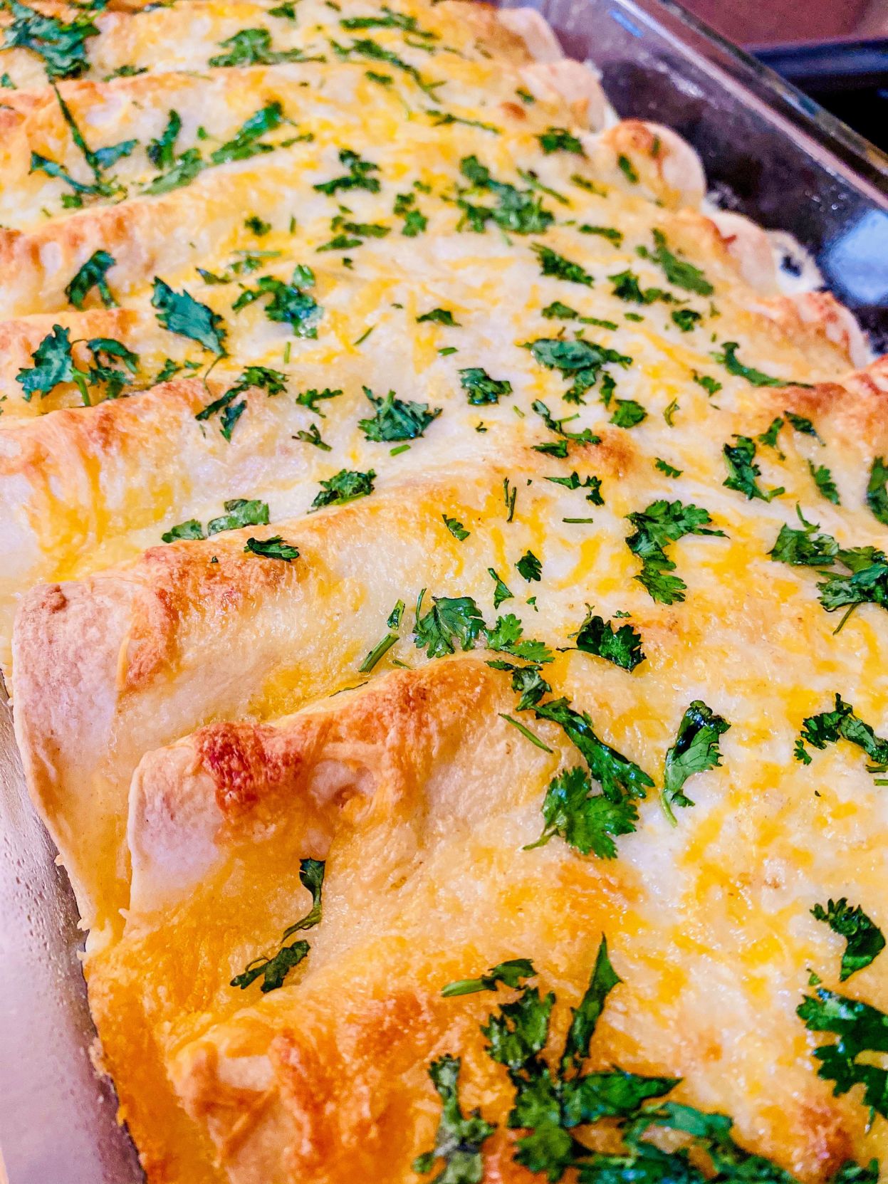 White Chicken Cheese Enchiladas